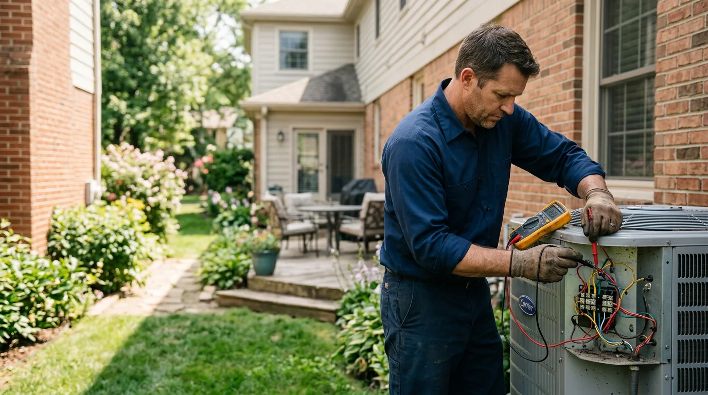 HVAC technician working near Sarles, ND